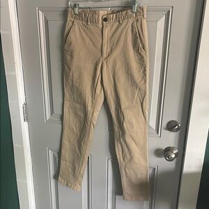 Uniqlo Tan Chinos Classic Straight-Leg Cotton Pants